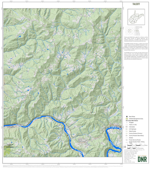 WV Division of Natural Resources Talcott Quad Topo - WVDNR digital map