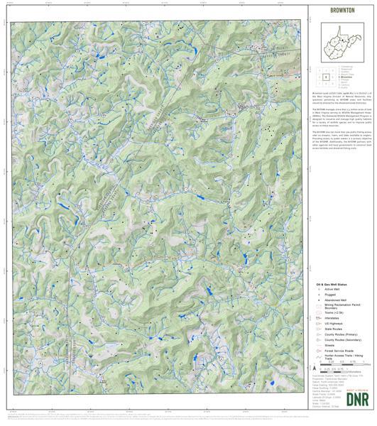 Taylor County, WV Quad Maps Bundle Map by WV Division of Natural