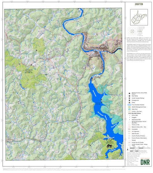 Taylor County, WV Quad Maps Bundle Map by WV Division of Natural