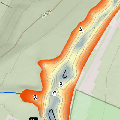 WV Division of Natural Resources Thomas Park Lake Fishing Guide (Small) digital map