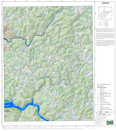 WV Division of Natural Resources Thornton Quad Topo - WVDNR digital map