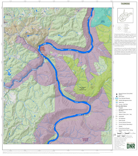 WV Division of Natural Resources Thurmond Quad Topo - WVDNR digital map