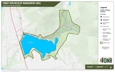 WV Division of Natural Resources Turkey Run Lake Wildlife Management Area digital map