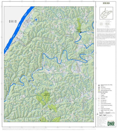 WV Division of Natural Resources Tyler County, WV Quad Maps - Bundle bundle