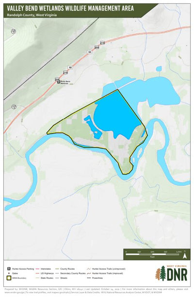 WV Division of Natural Resources Valley Bend Wetlands Wildlife Management Area digital map