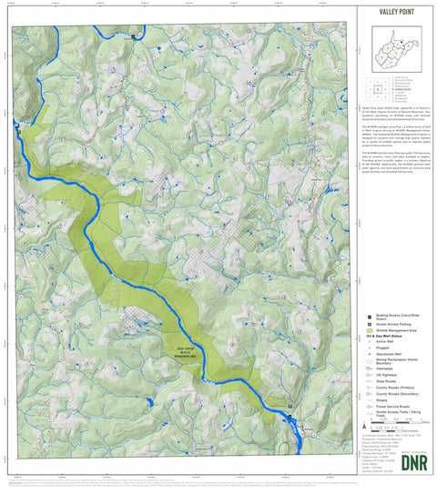 WV Division of Natural Resources Valley Point Quad Topo - WVDNR digital map