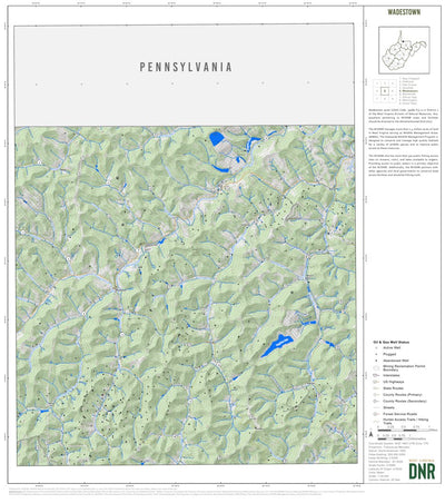 WV Division of Natural Resources Wadestown Quad Topo - WVDNR digital map