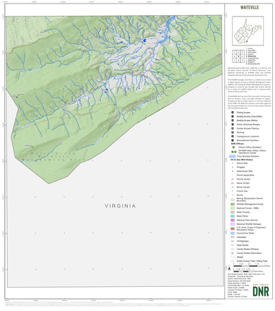 WV Division of Natural Resources Waiteville Quad Topo - WVDNR bundle exclusive