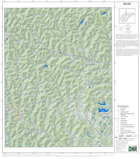 WV Division of Natural Resources Wallace Quad Topo - WVDNR digital map