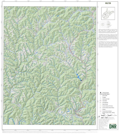 WV Division of Natural Resources Walton Quad Topo - WVDNR digital map