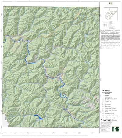 WV Division of Natural Resources War Quad Topo - WVDNR digital map