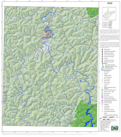 WV Division of Natural Resources Wayne Quad Topo - WVDNR bundle exclusive