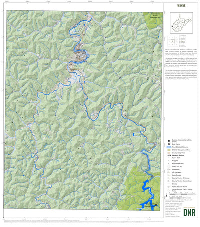 WV Division of Natural Resources Wayne Quad Topo - WVDNR digital map