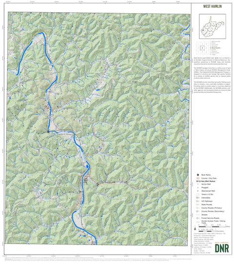 WV Division of Natural Resources West Hamlin Quad Topo - WVDNR digital map