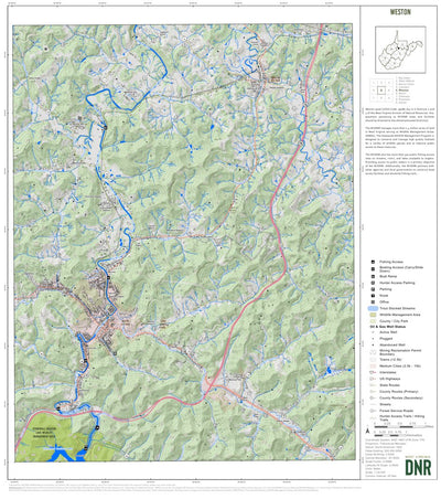 WV Division of Natural Resources Weston Quad Topo - WVDNR digital map