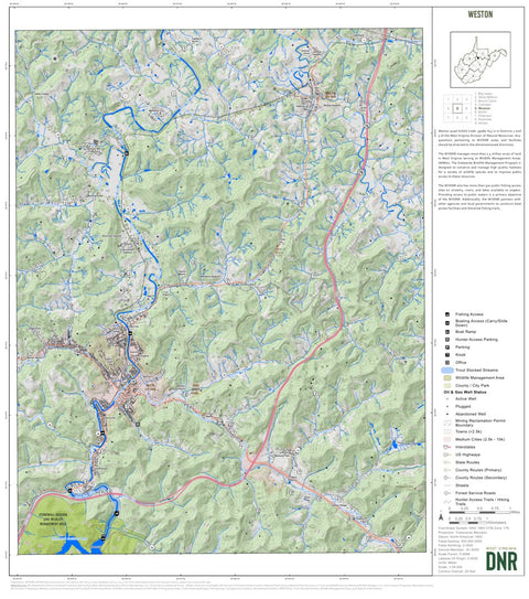 WV Division of Natural Resources Weston Quad Topo - WVDNR digital map