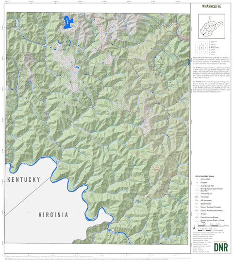 WV Division of Natural Resources Wharncliffe Quad Topo - WVDNR digital map