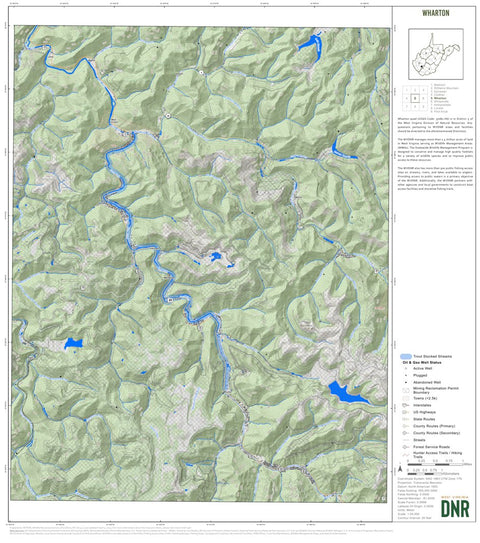 WV Division of Natural Resources Wharton Quad Topo - WVDNR digital map