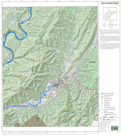 WV Division of Natural Resources White Sulphur Springs Quad Topo - WVDNR digital map