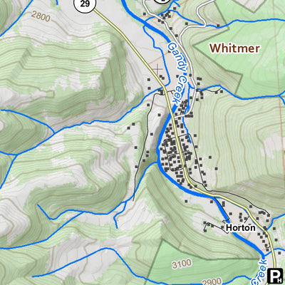 WV Division of Natural Resources Whitmer Quad Topo - WVDNR digital map