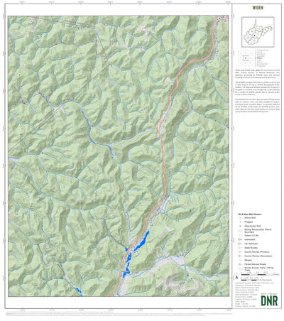 WV Division of Natural Resources Widen Quad Topo - WVDNR digital map