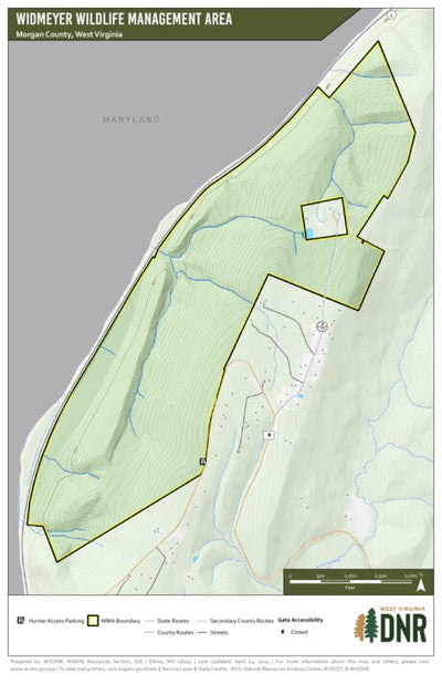 WV Division of Natural Resources Widmeyer Wildlife Management Area digital map