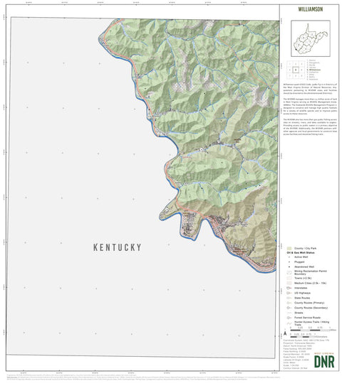 WV Division of Natural Resources Williamson Quad Topo - WVDNR digital map