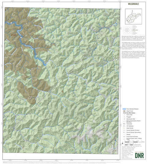 WV Division of Natural Resources Wilsondale Quad Topo - WVDNR digital map