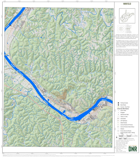 WV Division of Natural Resources Winfield Quad Topo - WVDNR digital map