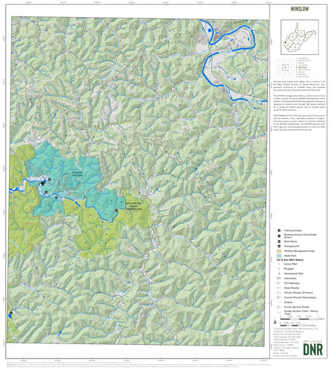 WV Division of Natural Resources Winslow Quad Topo - WVDNR digital map