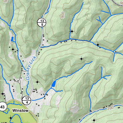 WV Division of Natural Resources Winslow Quad Topo - WVDNR digital map