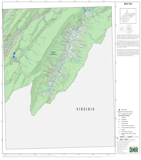 WV Division of Natural Resources Wolf Gap Quad Topo - WVDNR digital map