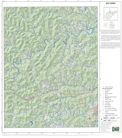 WV Division of Natural Resources Wolf Summit Quad Topo - WVDNR digital map