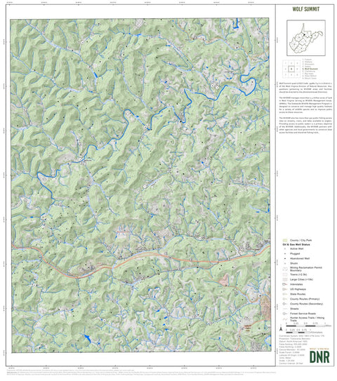 WV Division of Natural Resources Wolf Summit Quad Topo - WVDNR digital map
