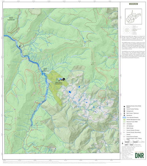 WV Division of Natural Resources Woodrow Quad Topo - WVDNR digital map