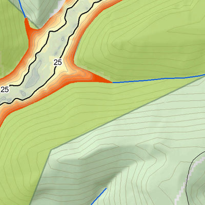 WV Division of Natural Resources Woodrum Lake Fishing Guide (Large) digital map