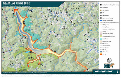 WV Division of Natural Resources WVDNR District 1 Lake Maps - Bundle bundle