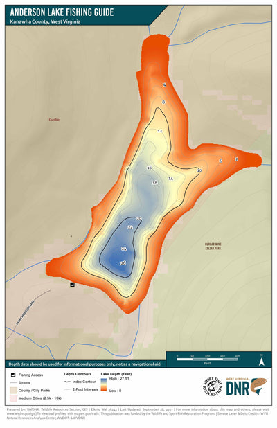 WV Division of Natural Resources WVDNR District 5 Lake Maps - Bundle bundle