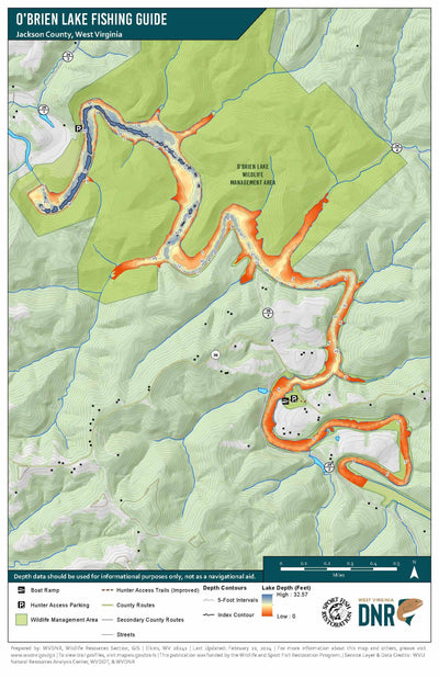 WV Division of Natural Resources WVDNR District 6 Lake Maps - Bundle bundle