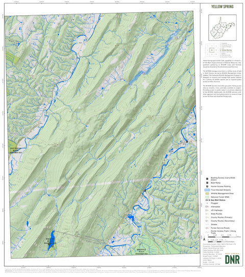 WV Division of Natural Resources Yellow Spring Quad Topo - WVDNR digital map