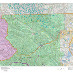Wyoming HuntData LLC Bighorn Sheep Unit 1 Map digital map