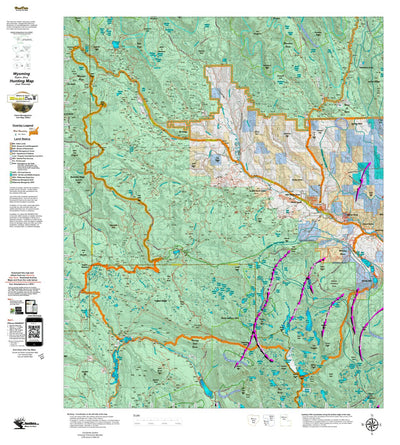 Wyoming HuntData LLC Bighorn Sheep Unit 10 Map digital map