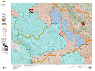 Wyoming HuntData LLC Mule Deer Unit 51 Summer, Winter Concentrations and Resident Herds digital map