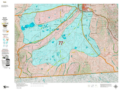 Wyoming HuntData LLC Mule Deer Unit 77 Summer, Winter Concentrations and Resident Herds digital map