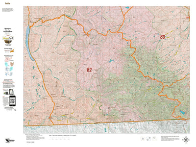 Wyoming HuntData LLC Mule Deer Unit 82 Summer, Winter Concentrations and Resident Herds digital map