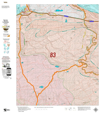 Wyoming HuntData LLC Mule Deer Unit 83 Summer, Winter Concentrations and Resident Herds digital map