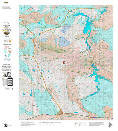 Wyoming HuntData LLC Mule Deer Unit 87 Summer, Winter Concentrations and Resident Herds digital map