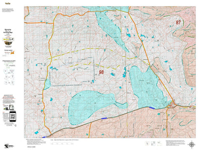 Wyoming HuntData LLC Mule Deer Unit 98 Summer, Winter Concentrations and Resident Herds digital map
