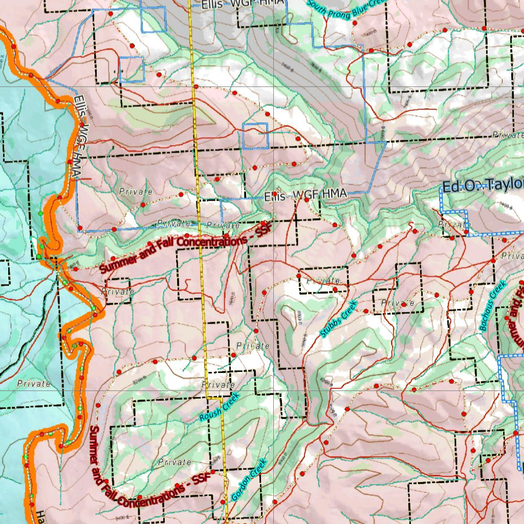 Wy Antelope Unit 115 Concentration Areas Map by Wyoming HuntData LLC ...