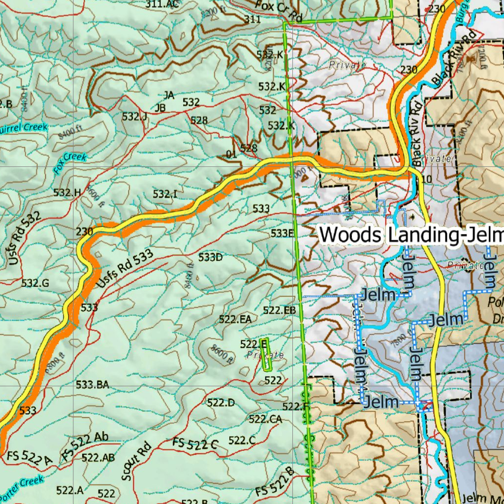 Wy Antelope Unit 45 with Land Ownership Map by Wyoming HuntData LLC ...